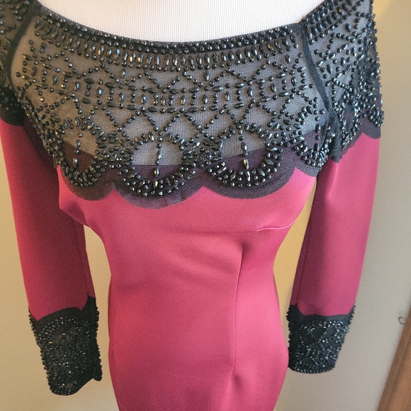 Alexia Admor XS Deep Red This is a beautiful alexia addmor Cocktail Dress Beaded - Picture 3 of 7
